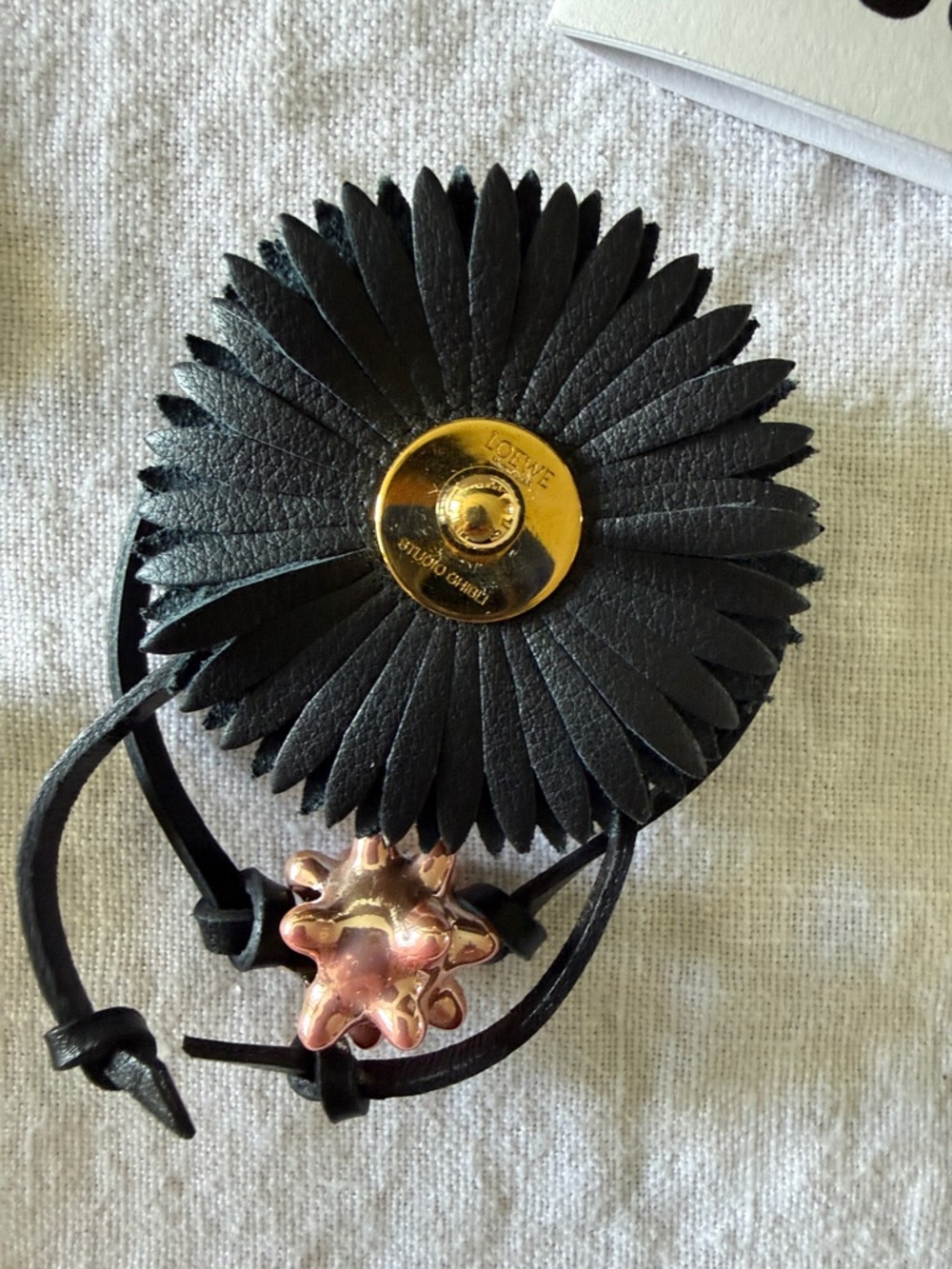 LOEWE Spirited Away Black Soot Sprite Hair Bag Charm with Rose-Gold Star - Picture 6 of 8